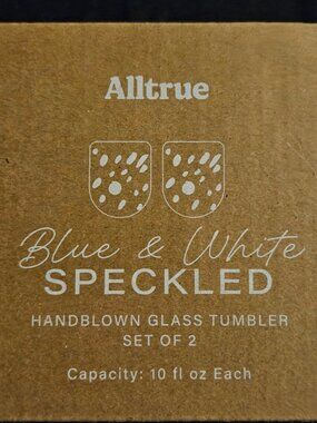 Alltrue Brand Handblown Glass Tumbler Set of 2 NIB